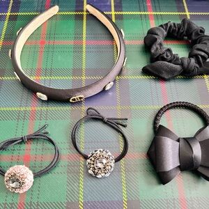 Elegant Black Hair Accessories Set